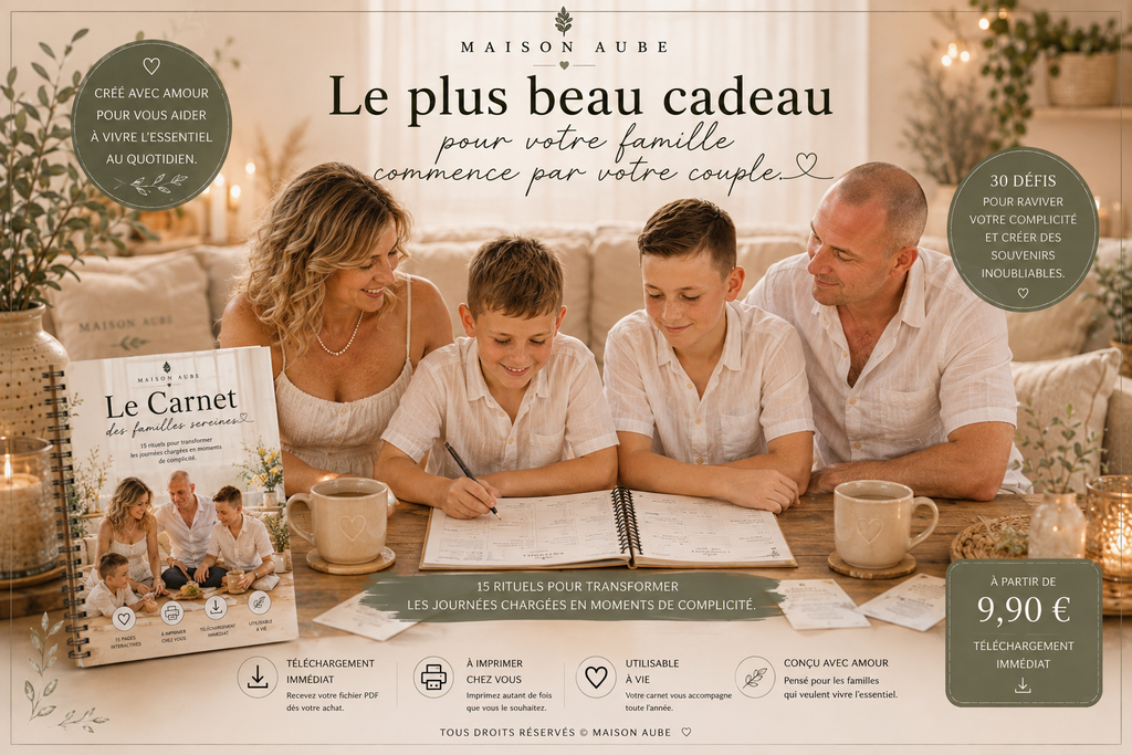 Le Carnet des Familles Sereines – E-book PDF | 15 rituels pour une famille plus unie